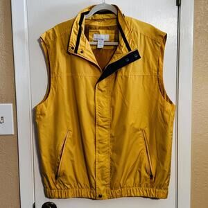 North End Yellow Sleeveless Windbreaker Vest Large